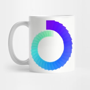 Infinity spiral purple to green Mug